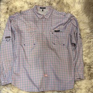Southern Marsh Men's Plaid Shirt - Blue and Red